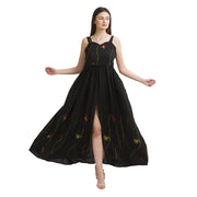 Pure Crepe Silk Sweetheart Long Dress