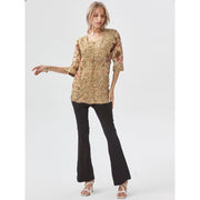 Pure Silk Zardozi Party Wear Short Kurta Top (Medium)