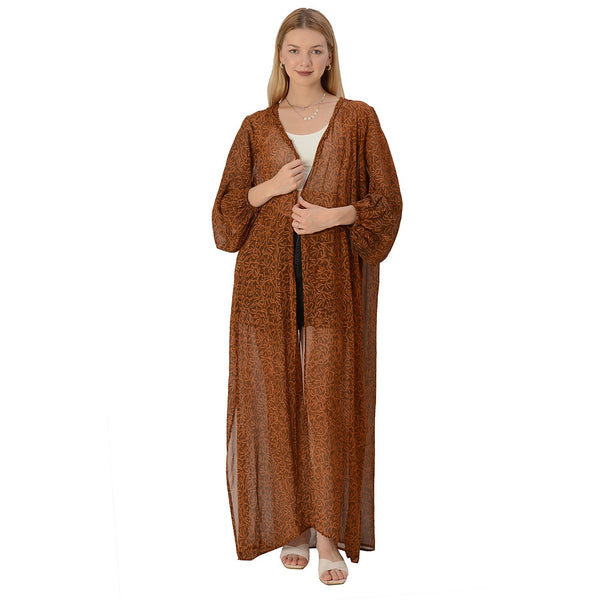 Pure Georgette Silk Long Shrug (Free Size)