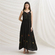 Pure Crepe Silk Sweetheart Long Dress
