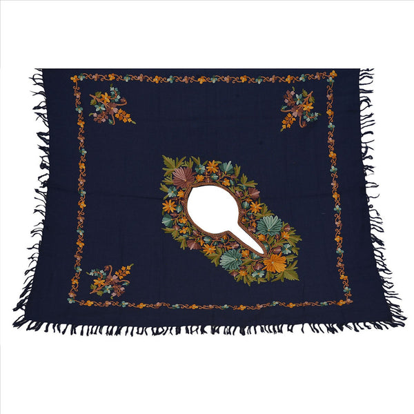 Pure Wool Hand Embroidered Poncho (Free Size)