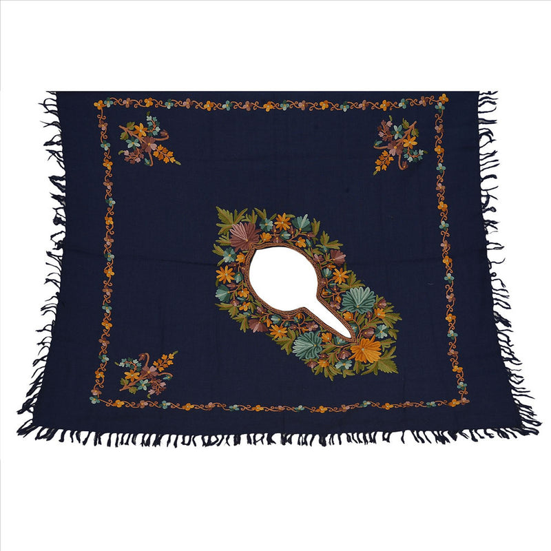 Pure Wool Hand Embroidered Poncho (Free Size)