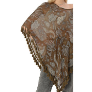 Georgette Poncho,Upcycled Free Size (Free Size)