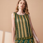 Pure Silk Hand Beaded Long Kurta Sequins Work (X-Lage)
