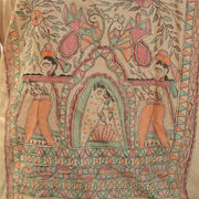 Pure Silk Kalamkari Print Long Kurta (Large)