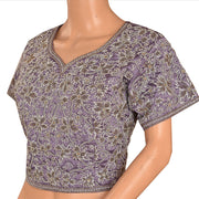 Satin Silk Hand Beaded Crop Top Blouse