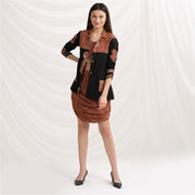 Pure Crepe Silk Skirt With Blazer Co-Ord Set (Medium)
