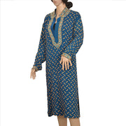 Pure Georgette Silk Hand Embroidered Long Kurta