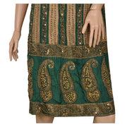 Pure Silk Hand Beaded Long Kurta Sequins Work (X-Lage)