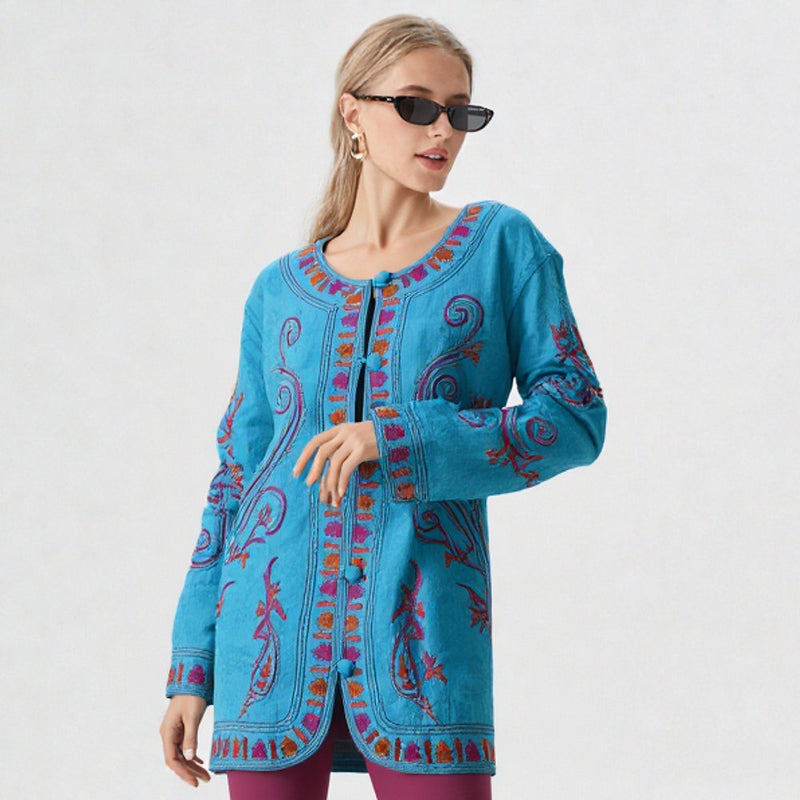 Cotton Hand Embroidered Jacket
