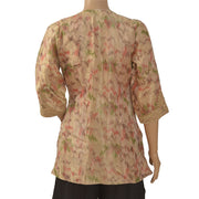 Pure Silk Zardozi Party Wear Short Kurta Top (Medium)